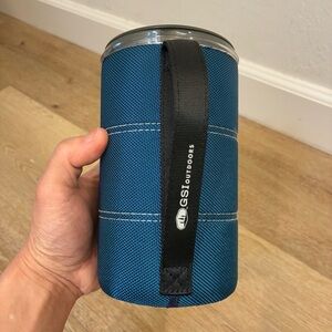 GSI Outdoors Blue Portable, French Press Coffee 30 fl. oz. JavaPress Cup Mug
